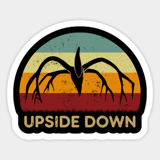 Retro Sunset - Stranger Things Upside Down Sticker